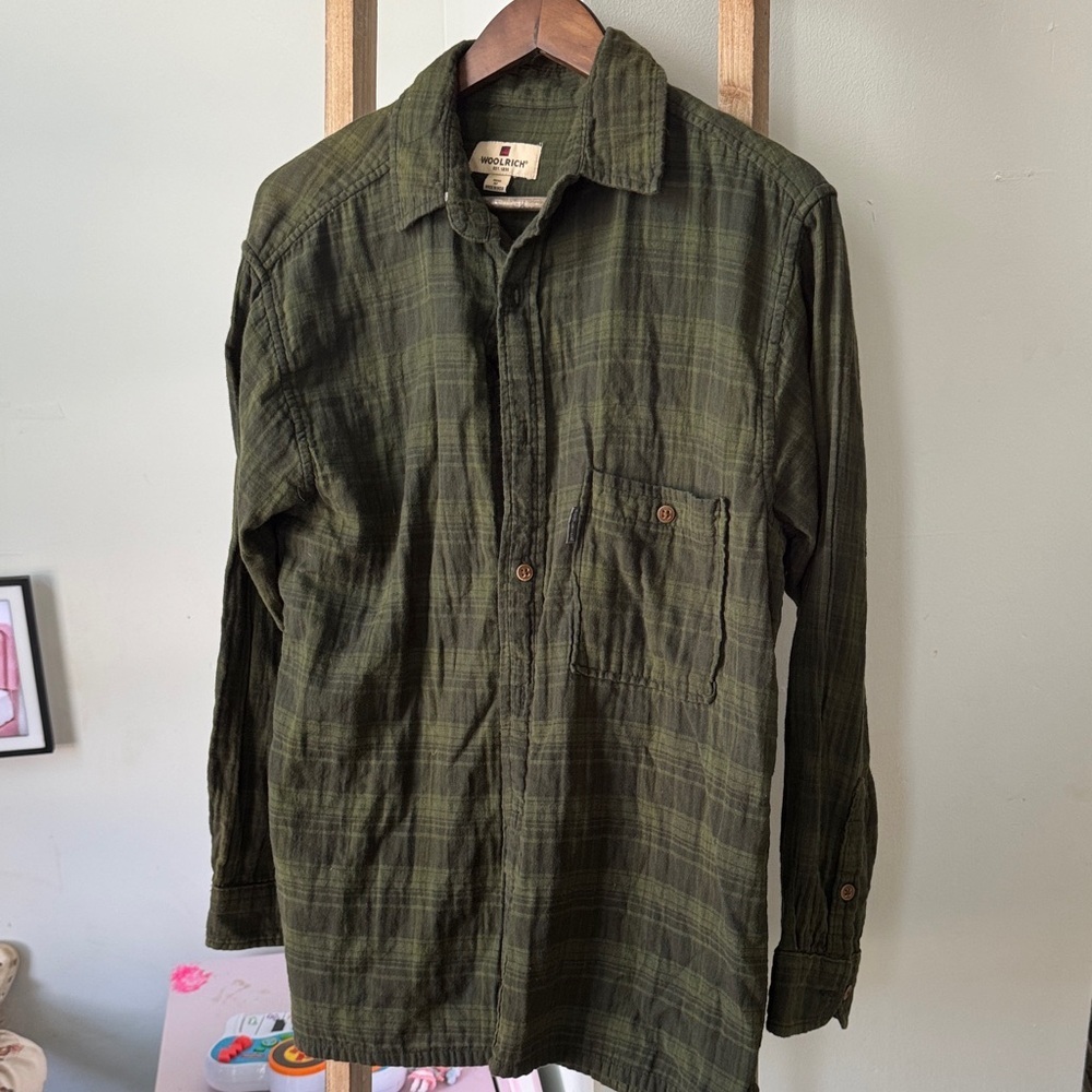 Woolrich Dark Green Men's Shirt Jacket